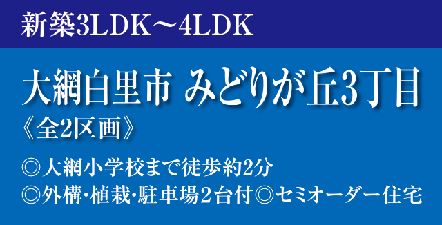 大網白里市みどりが丘3丁目新築戸建て分譲