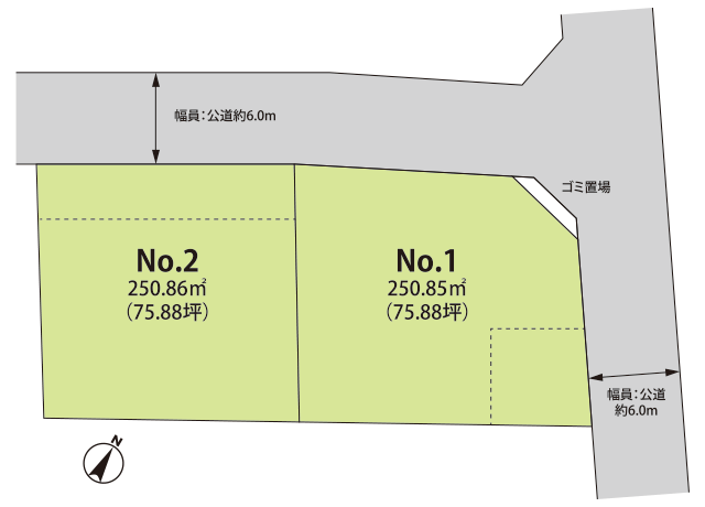 大網白里市みどりが丘3丁目区画図