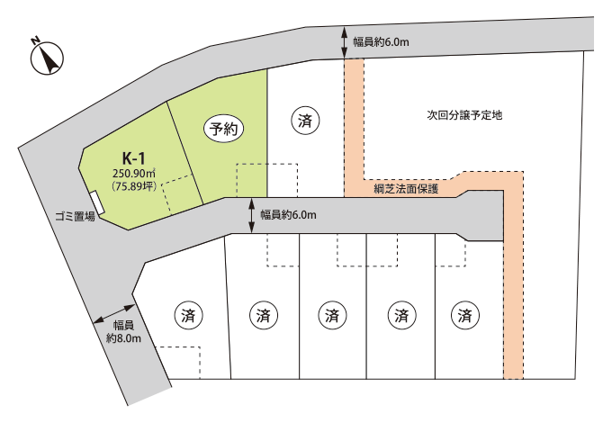 富里市七栄K区区画図