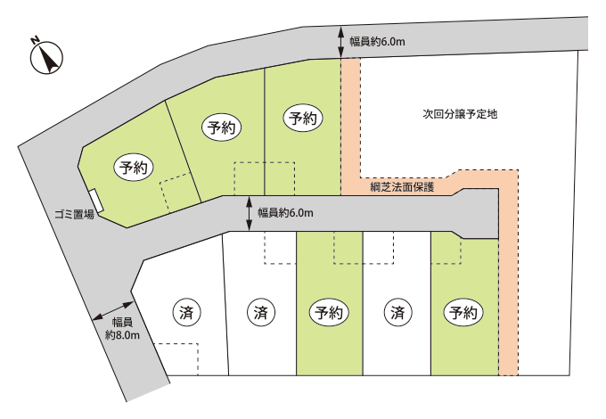 富里市七栄K区区画図