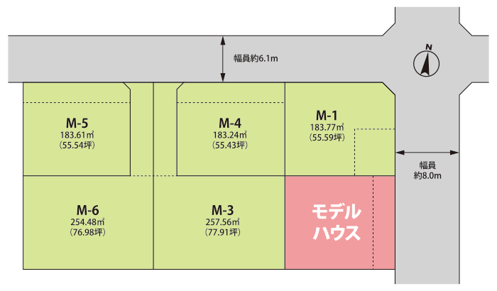 成田市西三里塚M区区画図