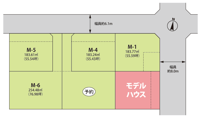 成田市西三里塚M区区画図