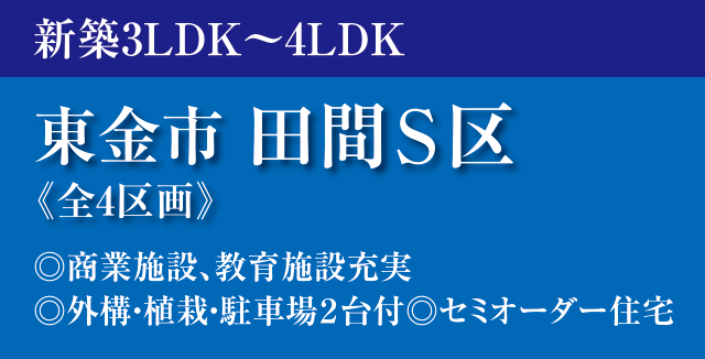 東金市田間S区新築戸建分譲