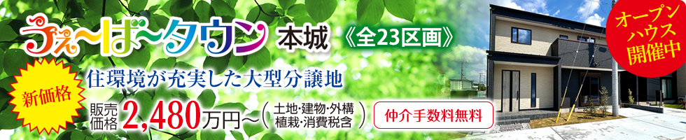 成田市本城H区《全23区画》オープンハウス開催中